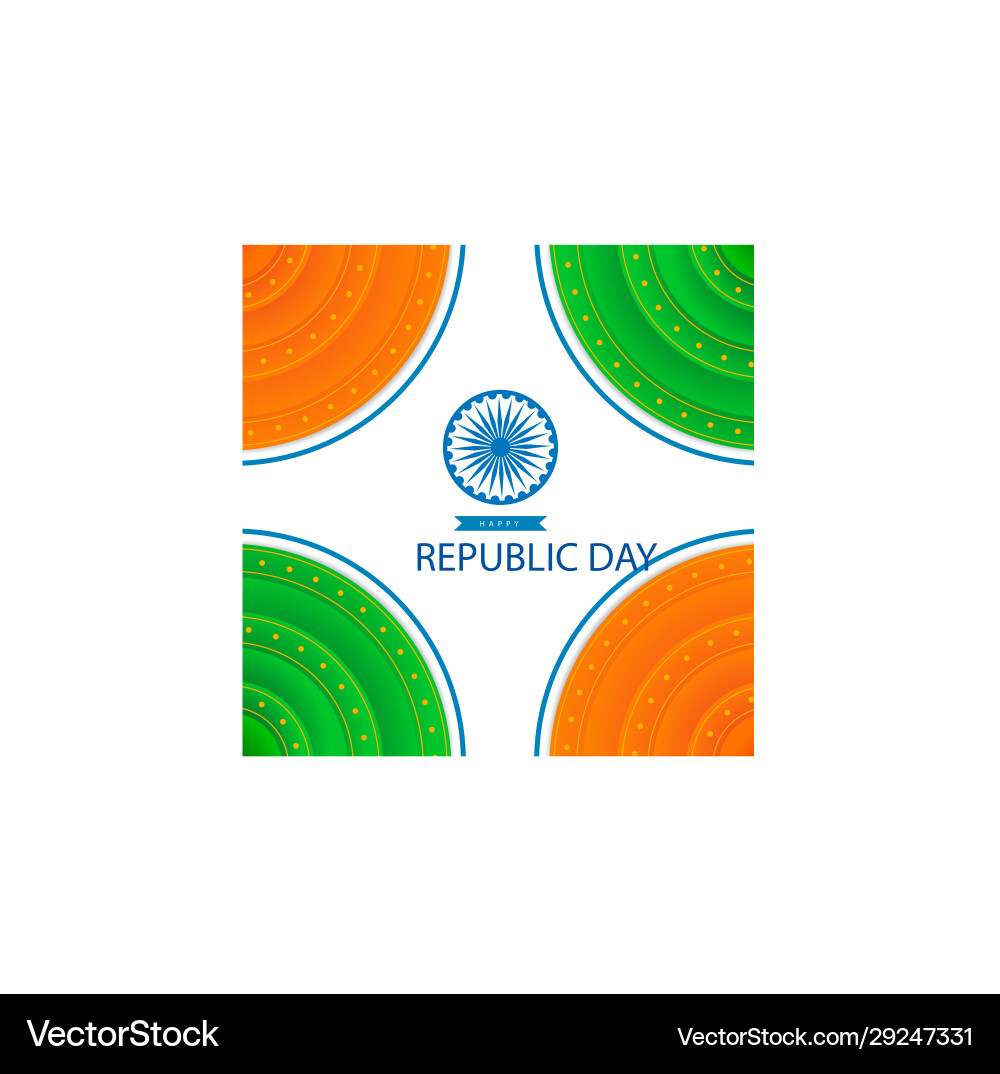 Happy republic day indian festival background Happy republic day indian festival background vector image