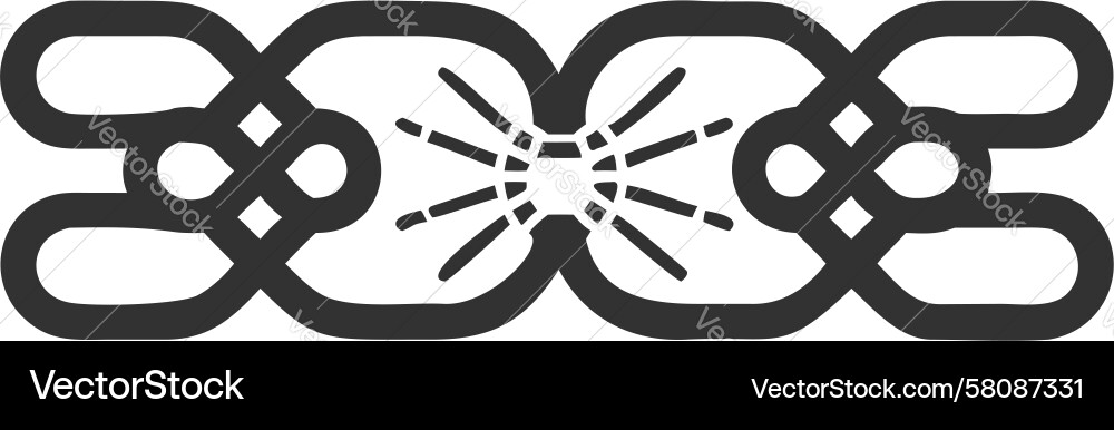 Interlocking Chain Links Vector Image