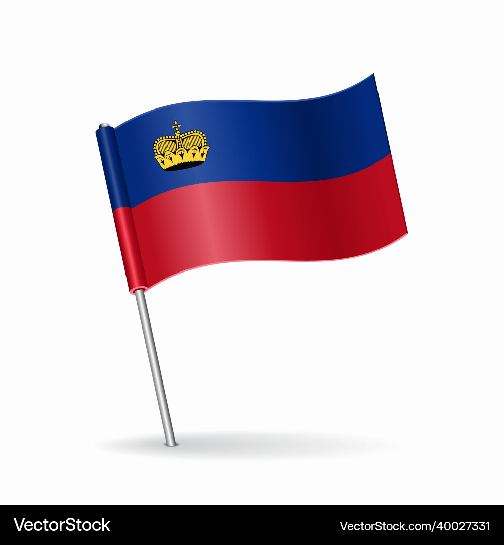 Liechtenstein flag map pointer layout Liechtenstein flag map pointer layout vector image
