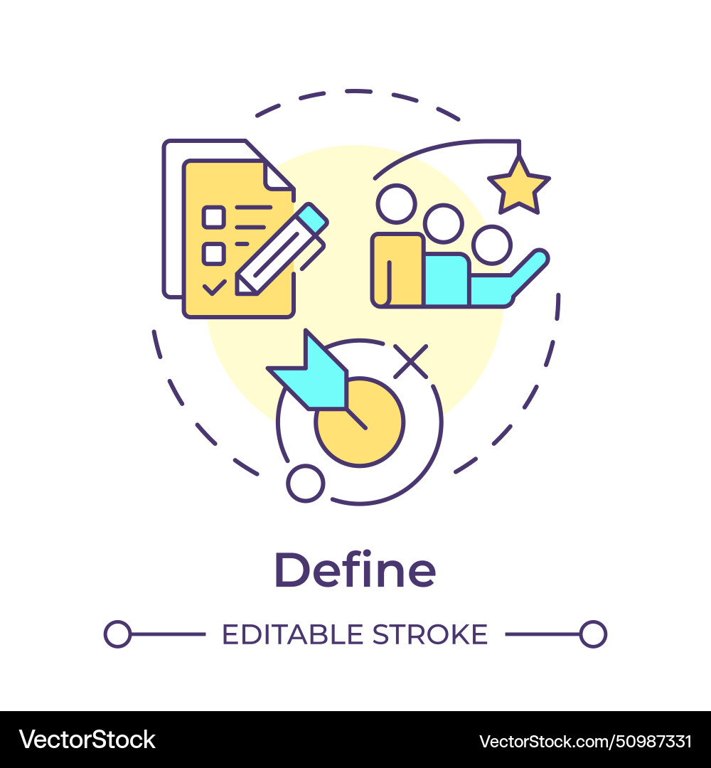 Sigma define multi color concept icon Vector Image