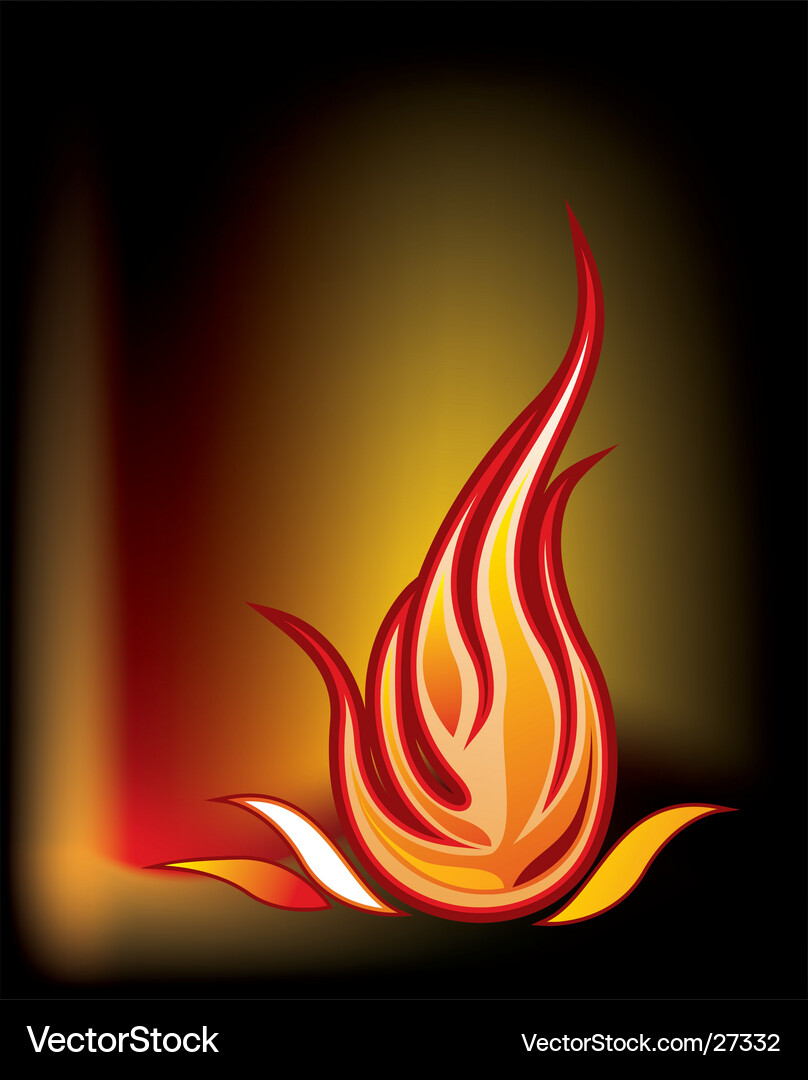 Dynamic Flame Pattern Vector Image