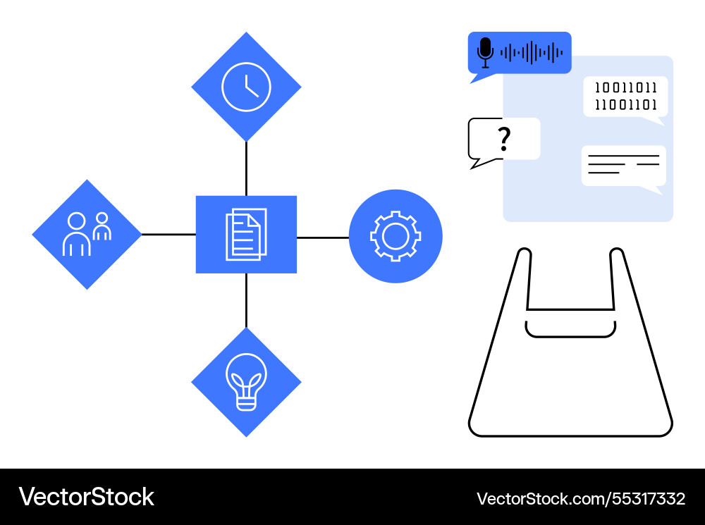Efficient workflow process and communication Efficient workflow process and communication vector image