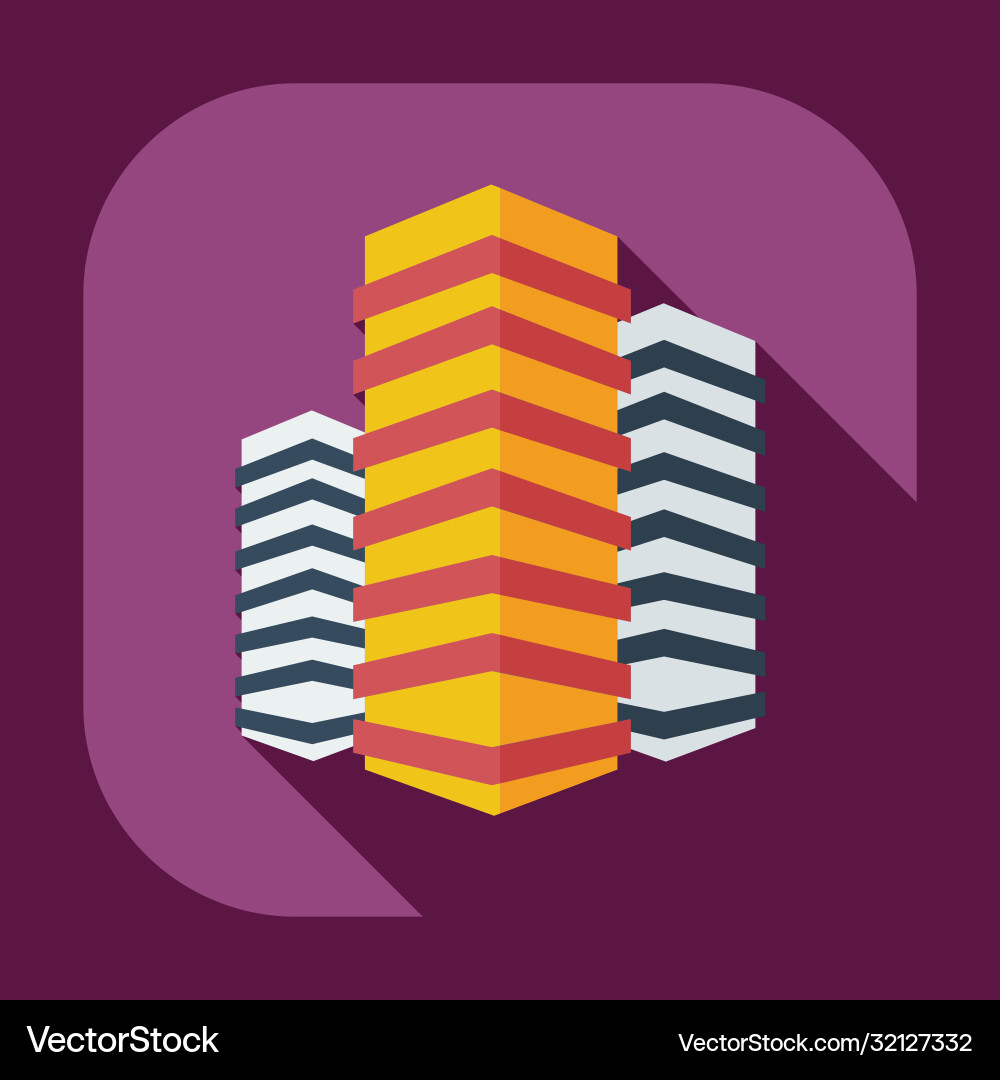 Flat modern design with shadow icons building vector image
