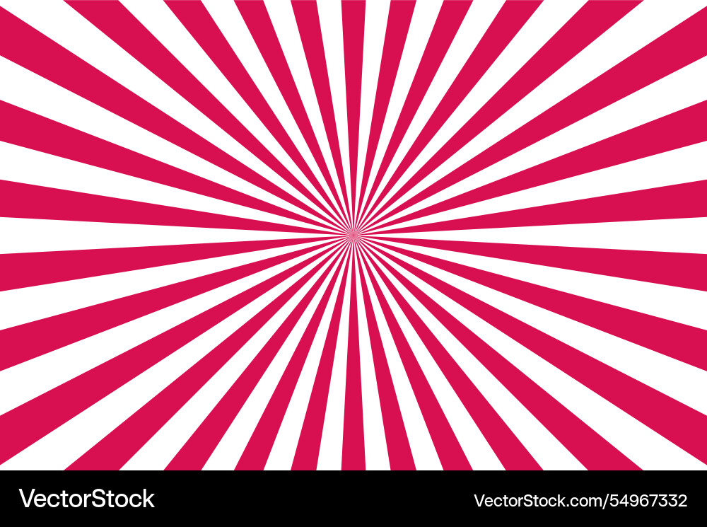 Pink sunburst pattern background with rays Vector Image