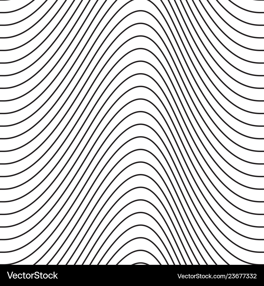 Seamless thin wavy line pattern isolated Seamless thin wavy line pattern isolated vector image
