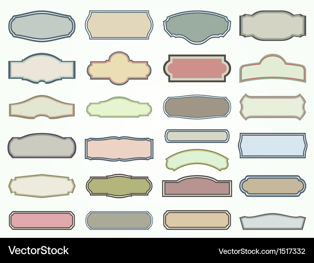 Set of design retro frames vector image