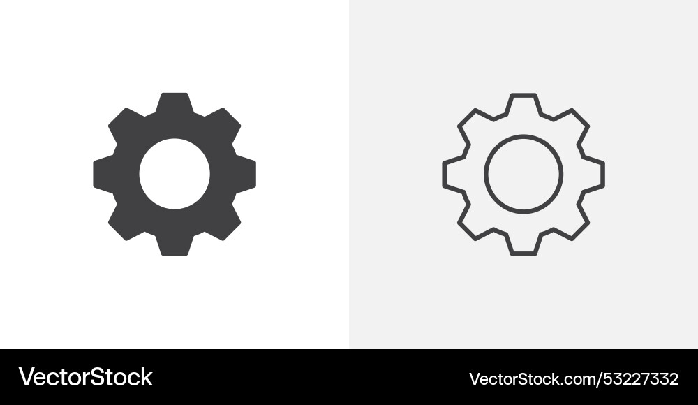 Setting icon flat and simple set design Setting icon flat and simple set design Vector Image