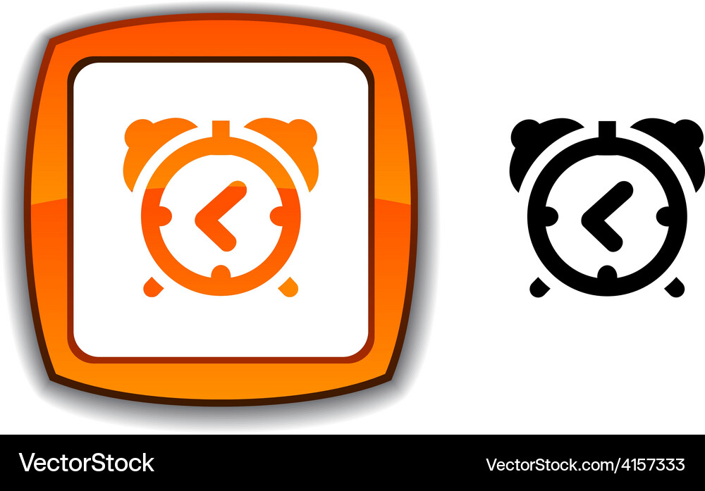 Alarm-clock button Vector Image