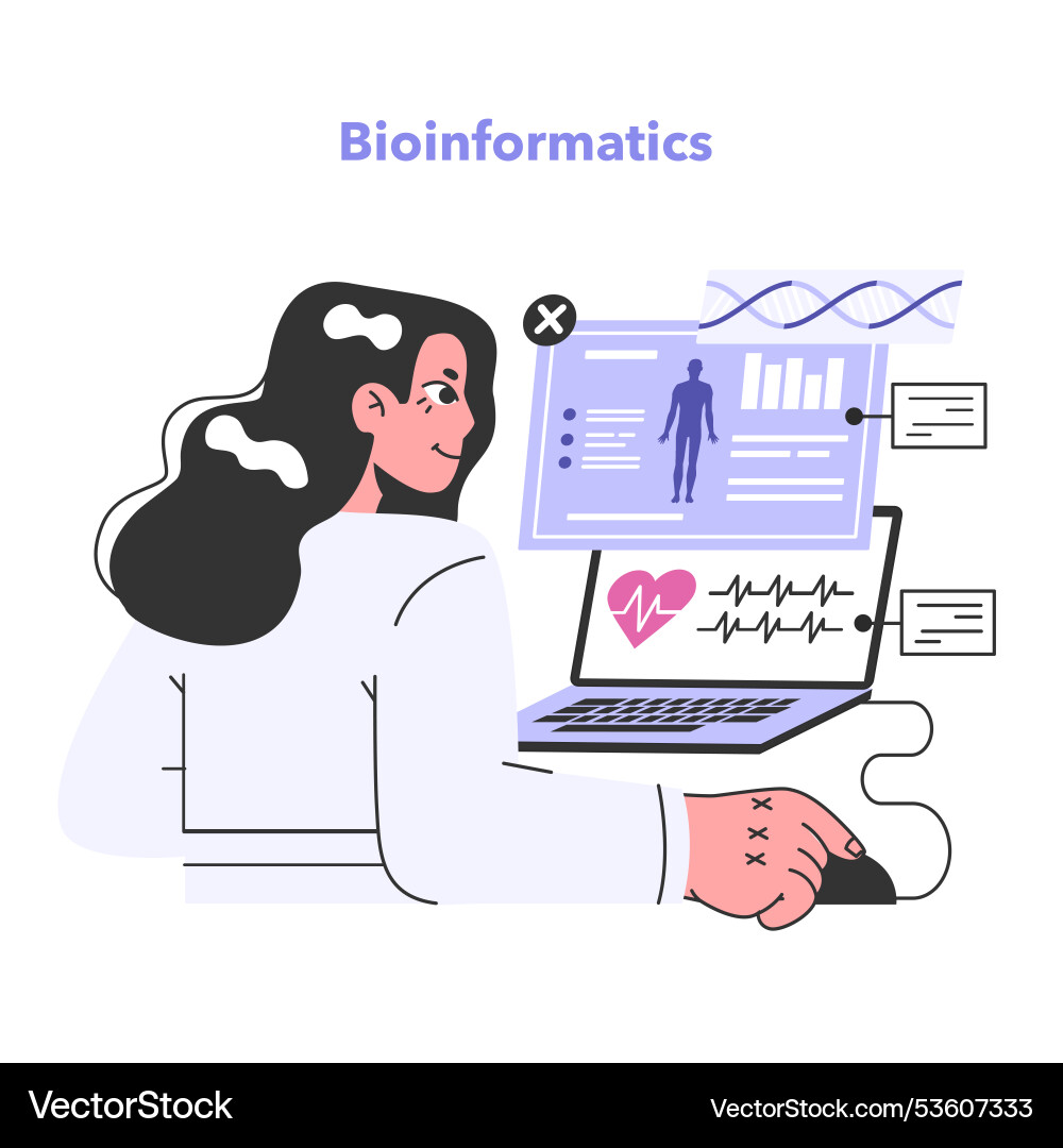 Bioinformatics it medical service computation Bioinformatics it medical service computation vector image