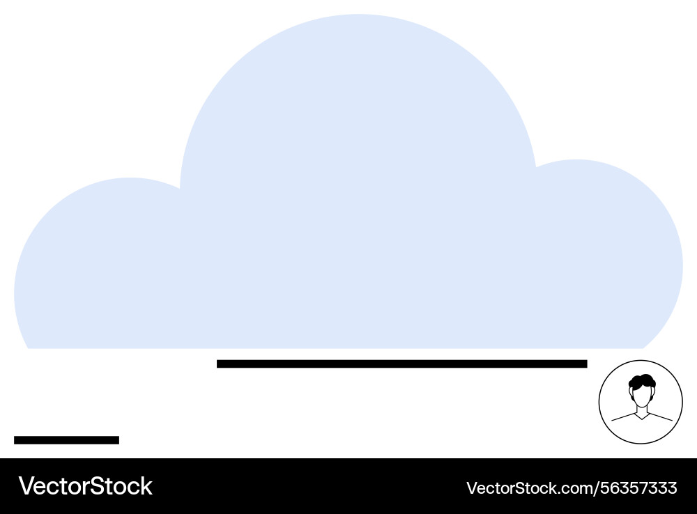 Cloud computing concept with profile icon Cloud computing concept with profile icon vector image