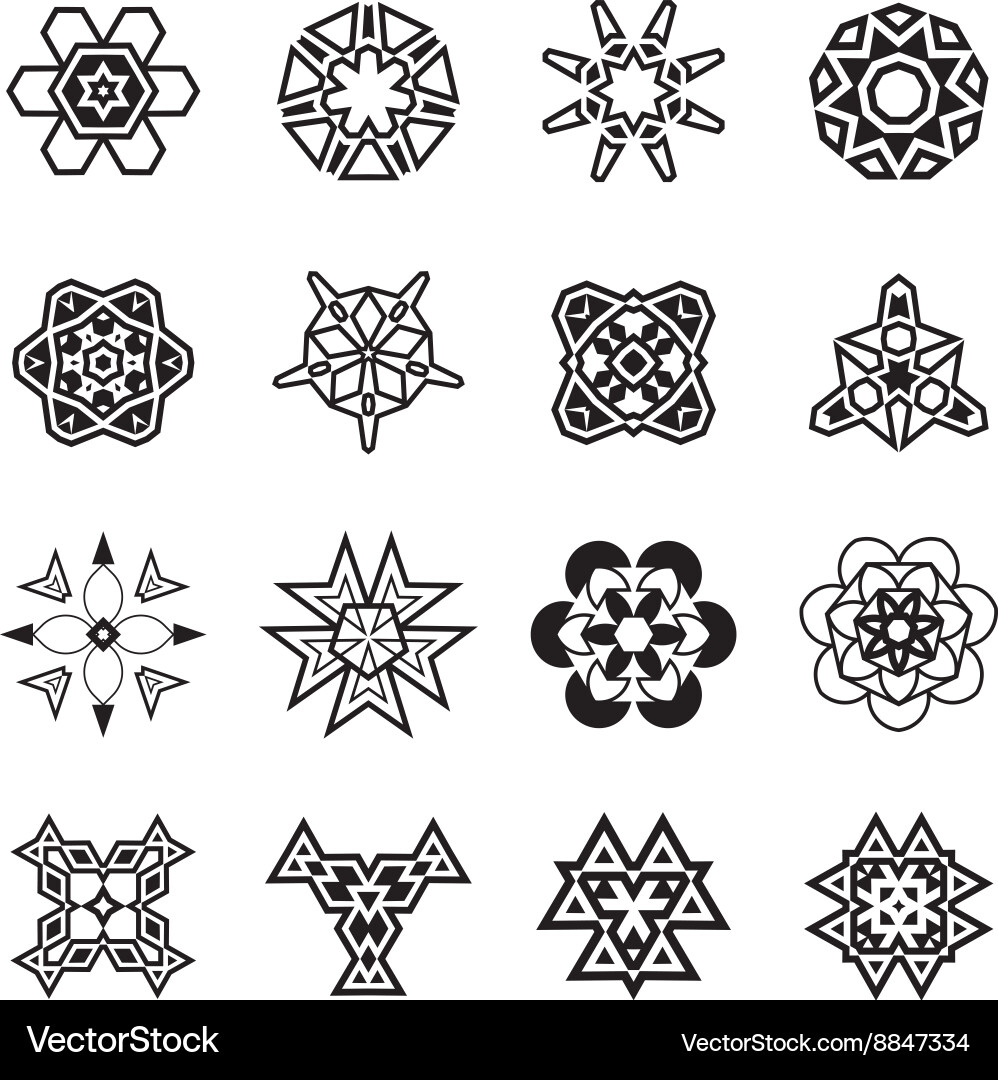 Abstract geometric elements pattern ethnic aztec vector image