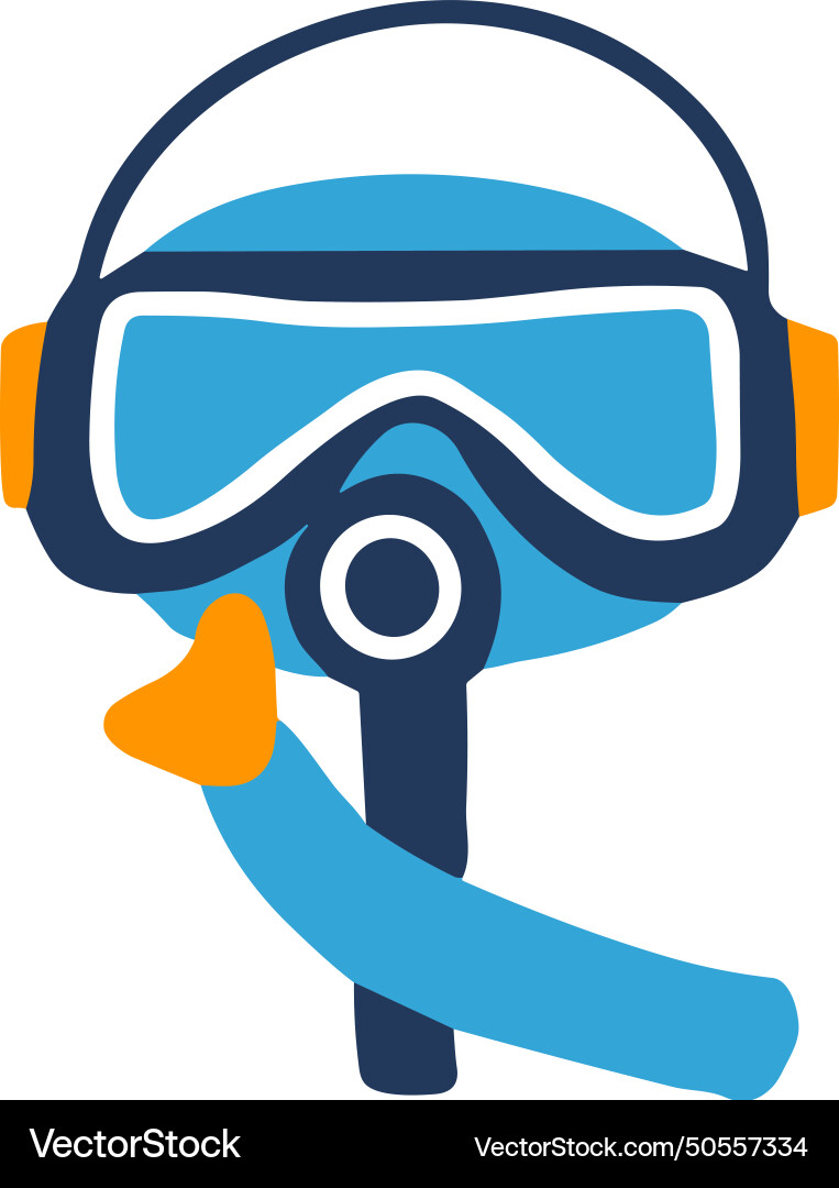 Diving make flat style isolate on background Vector Image