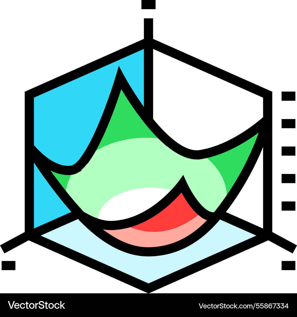 Gradient descent arrow machine color icon Vector Image