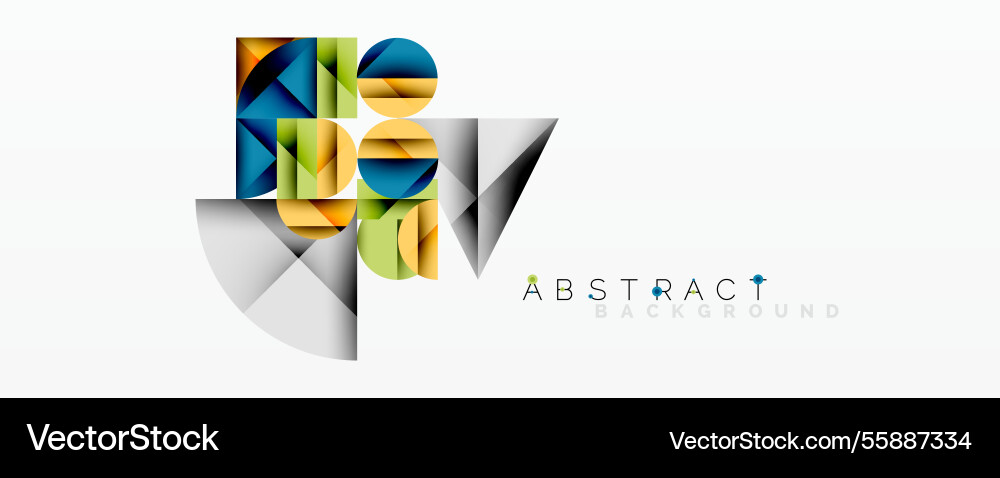 Modern abstract composition with layered circles Vector Image