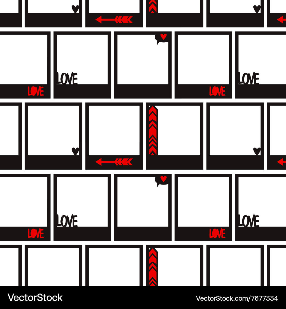 Seamless pattern with photo frame vector image