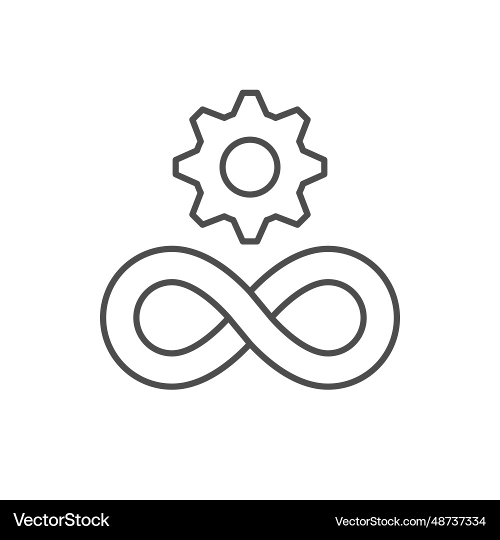 Software automation line outline icon Software automation line outline icon vector image