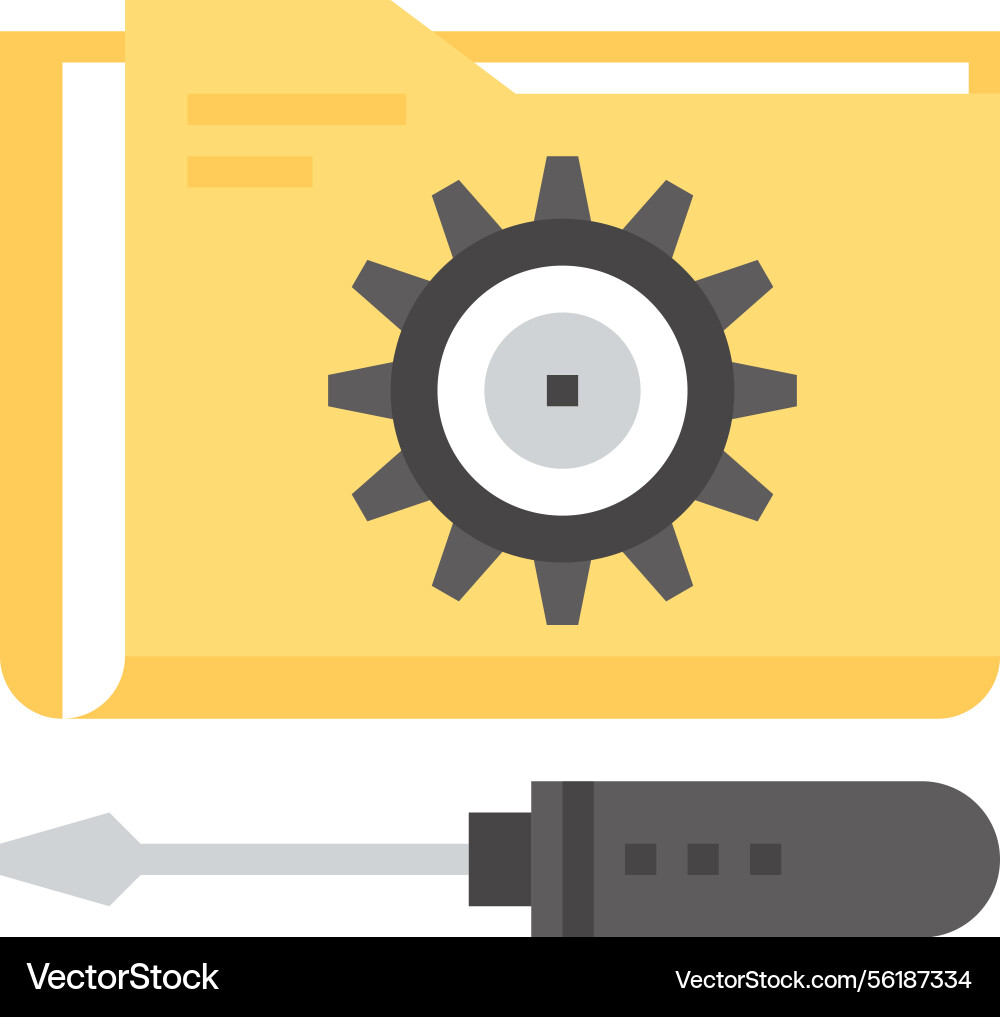 Tech service flat web icon Tech service flat web icon vector image