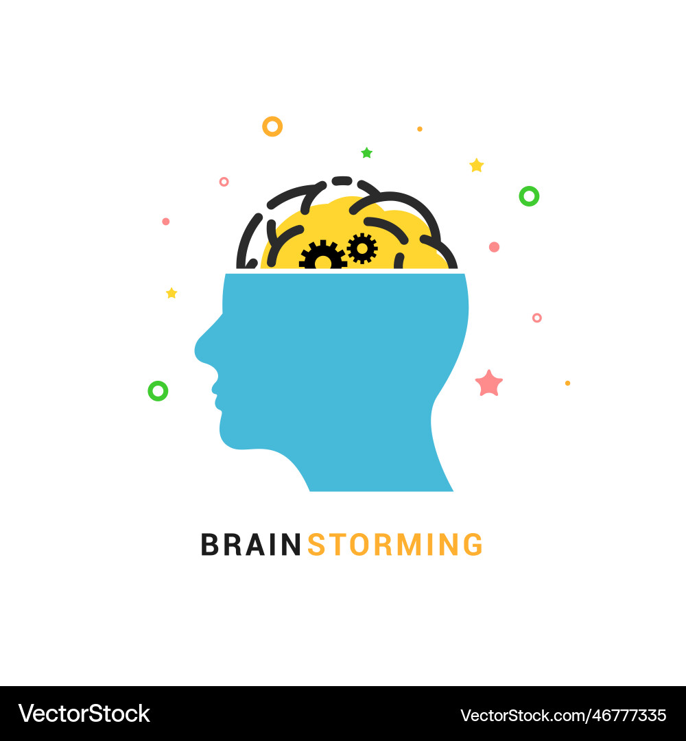 Brainstorming Icon - Idea & Concept Royalty Free Vector