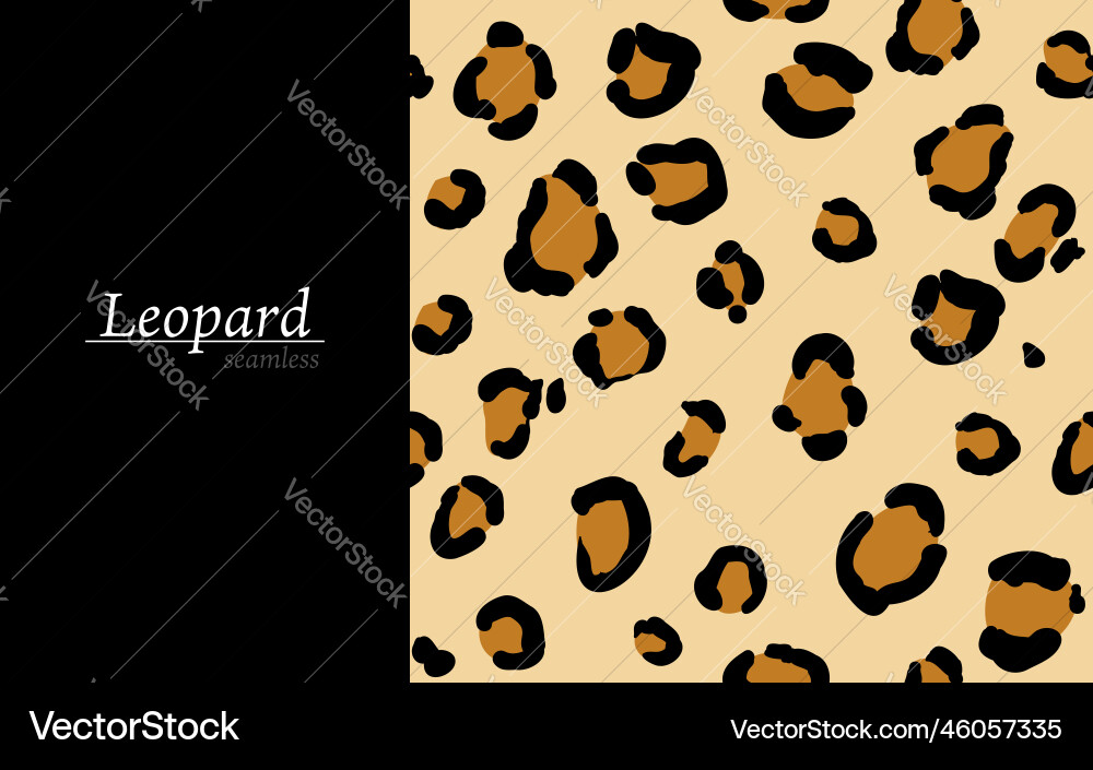 Leopard Seamless Pattern Vector Image