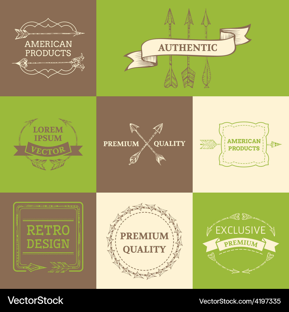 Set of arrows design elements Vector Image