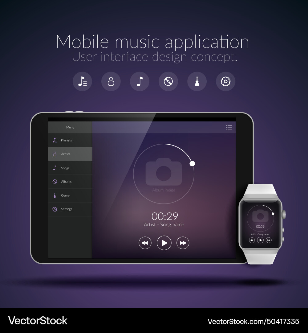 User interface design concept with web elements User interface design concept with web elements vector image