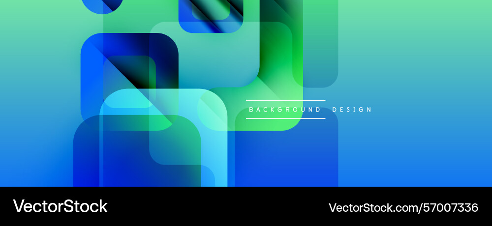 Abstract fluid shapes overlap creating vibrant Vector Image