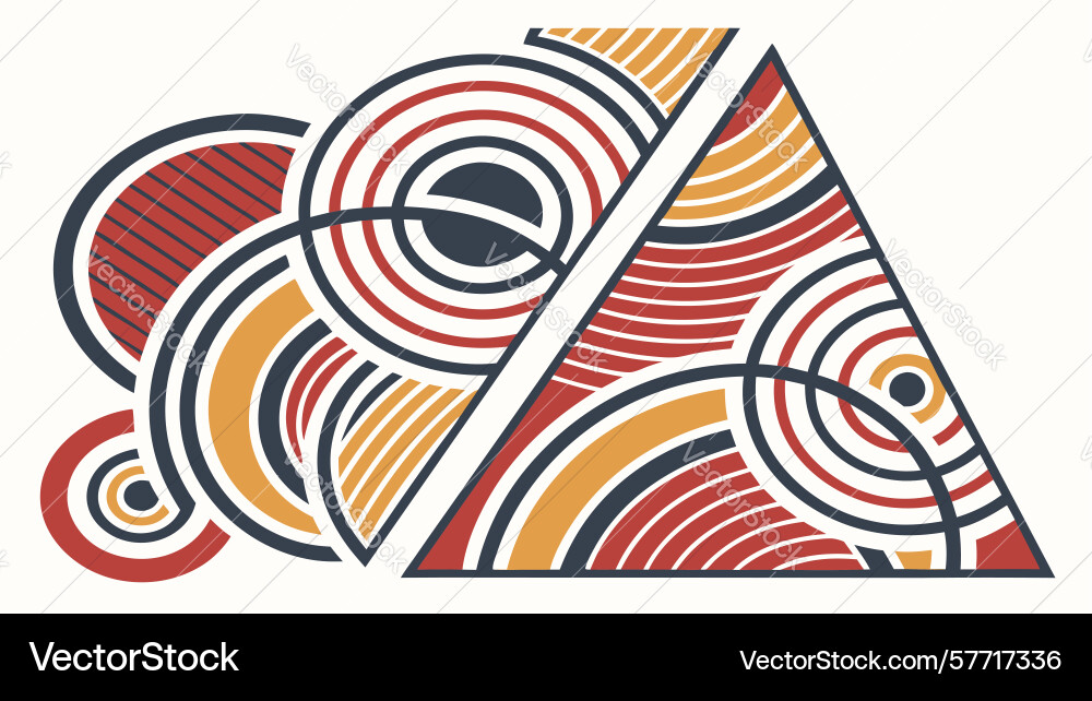 Abstract geometric triangle pattern dynamic vector image