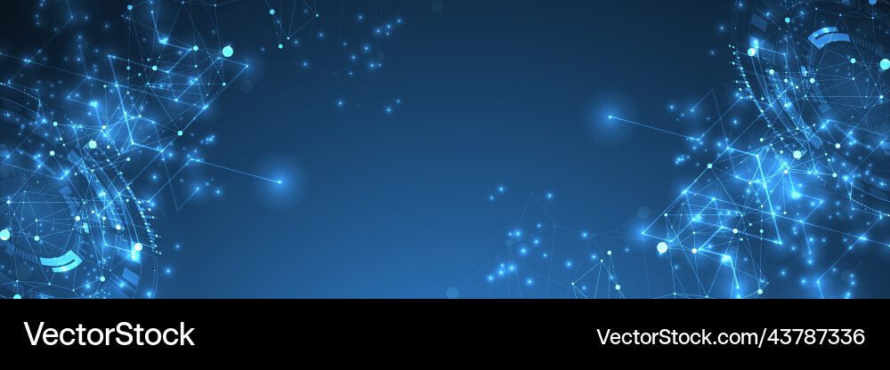 Abstract Tech Network Background Vector Image