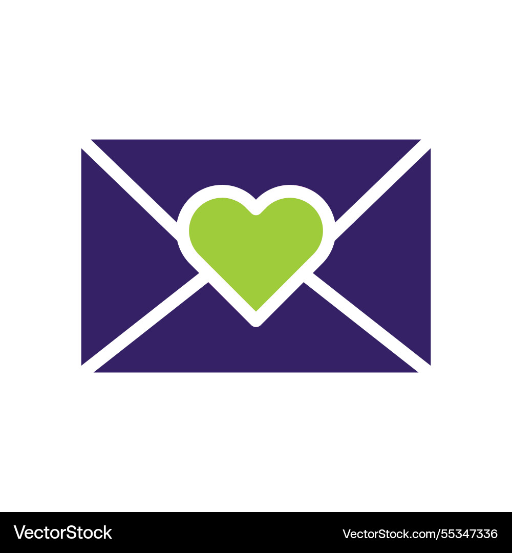 Envelope with a heart shape design Envelope with a heart shape design Vector Image