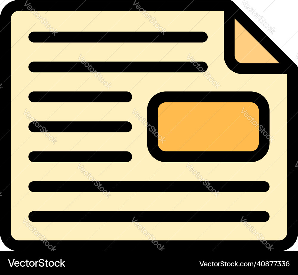 Journal newspaper icon color outline Journal newspaper icon color outline vector image