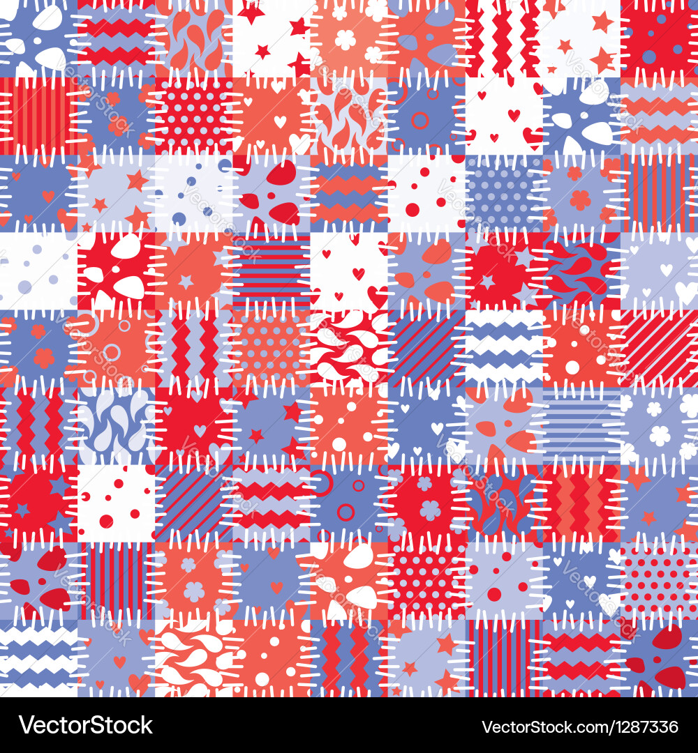 Patchwork background vector image