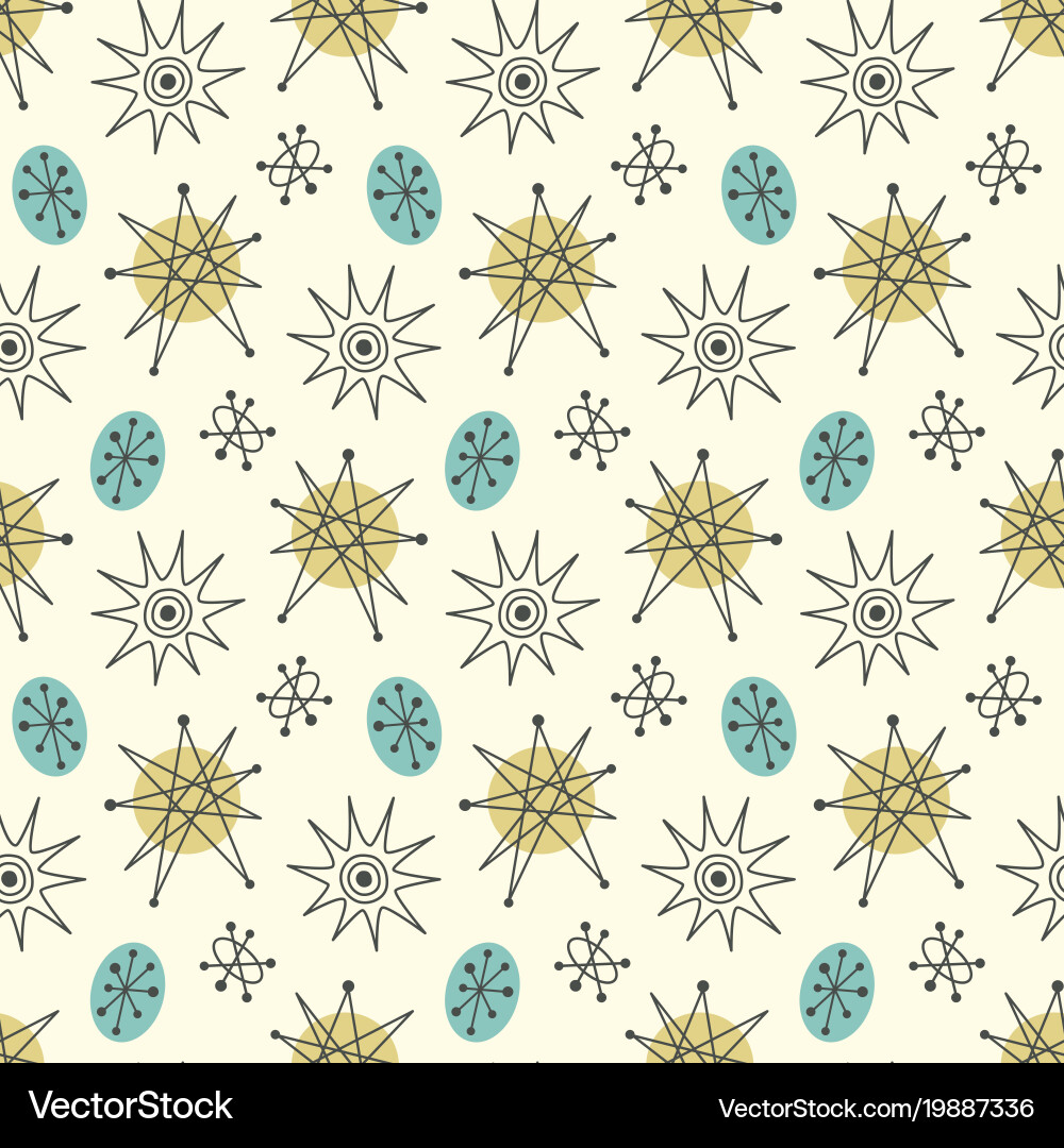 Retro Atomic Pattern - 1950s Style vector image