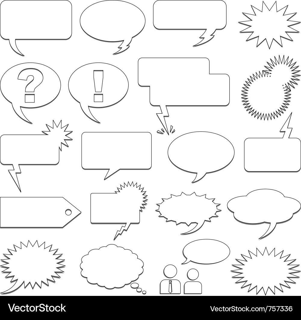 Speech Bubbles Set Vector Image