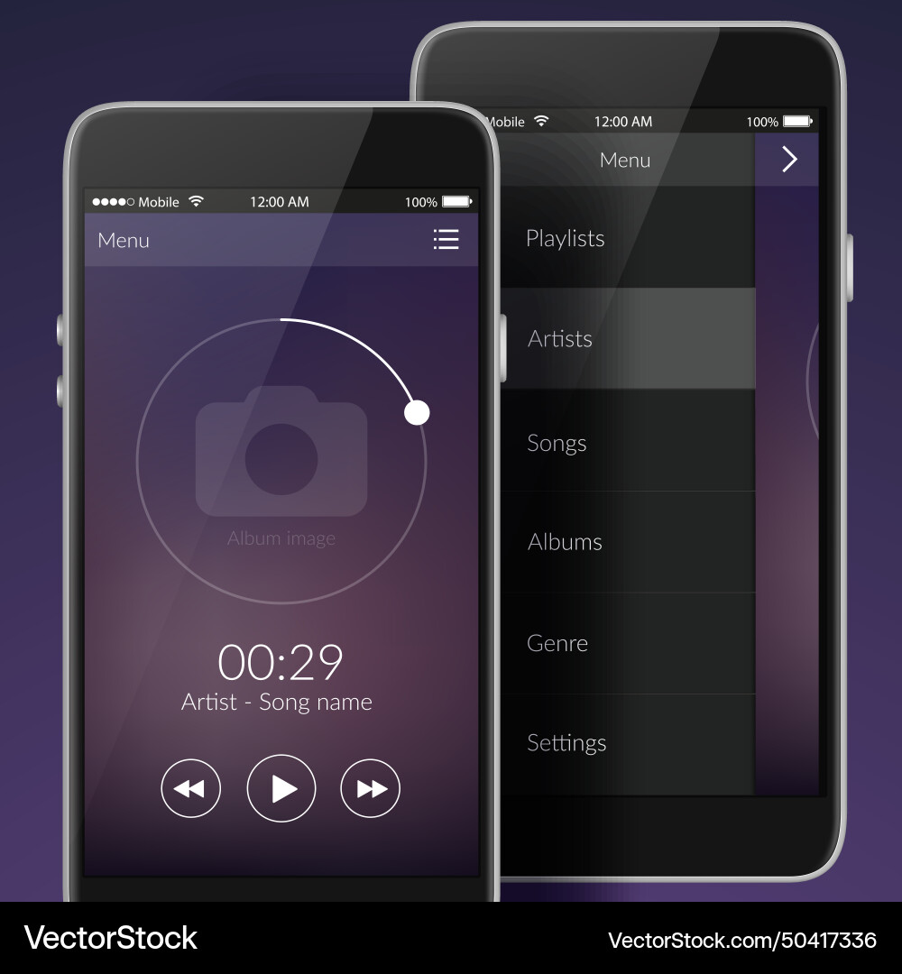Ui design concept with elements for mobile Ui design concept with elements for mobile vector image
