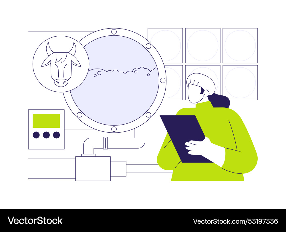 Yogurt fermentation abstract concept Vector Image