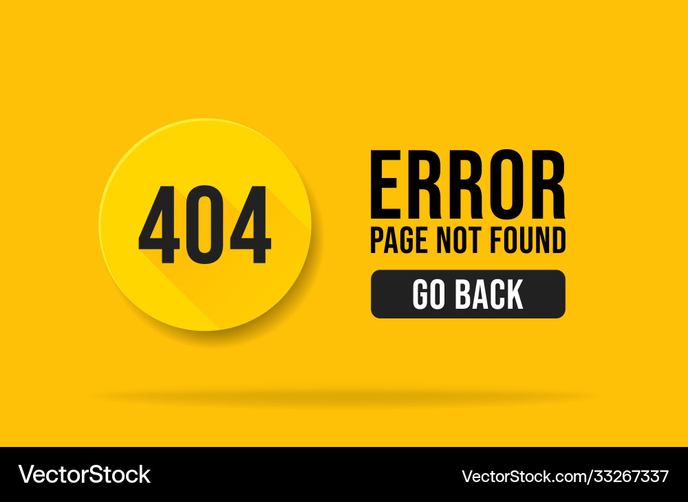 404 error page not found web banner template 404 error page not found web banner template vector image