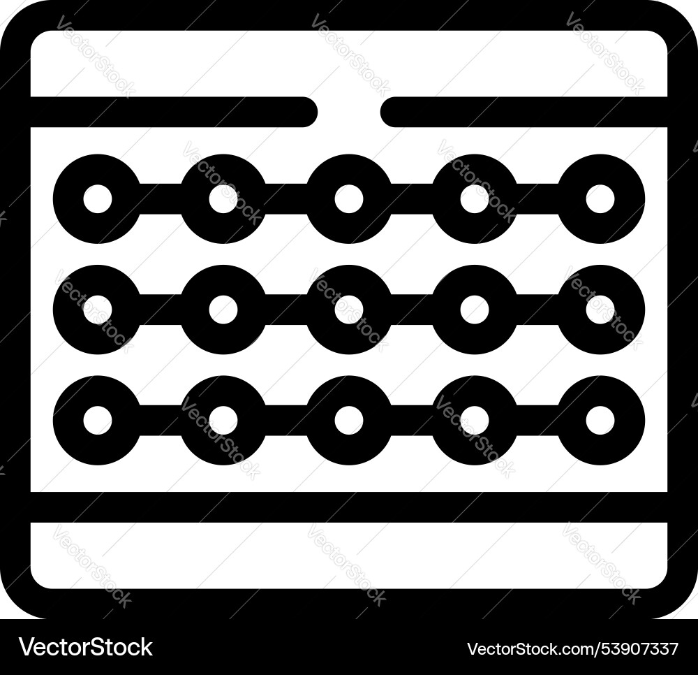 Abacus showing numbers traditional calculating Vector Image