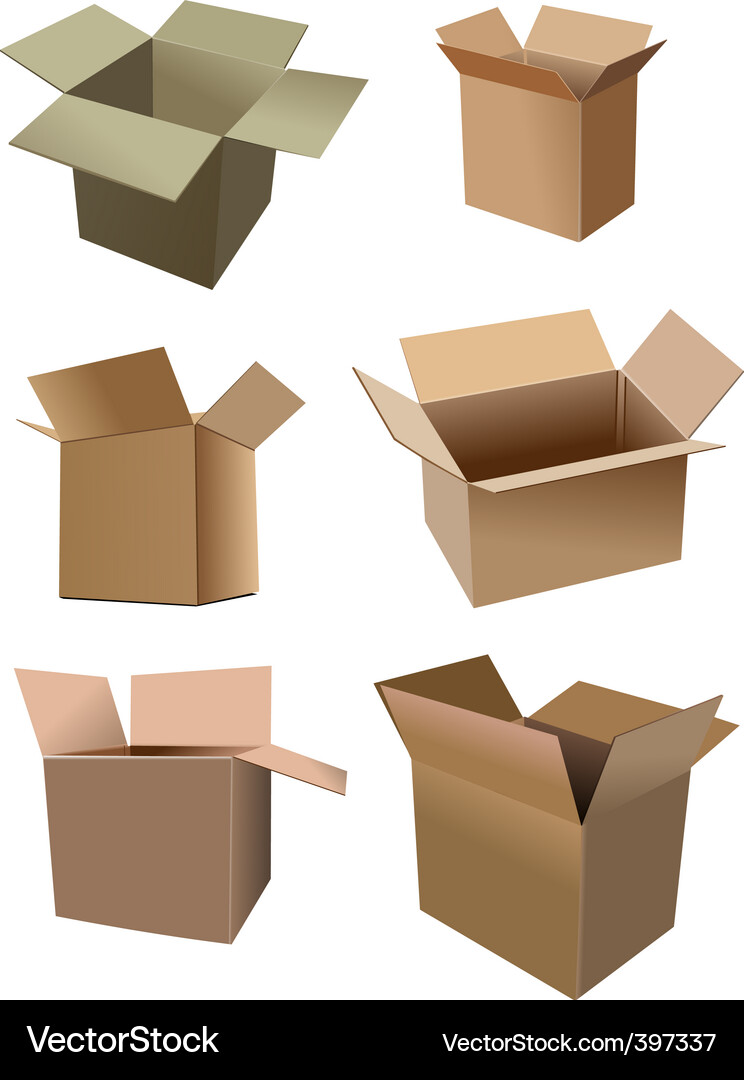Assorted Box Set Vector Image