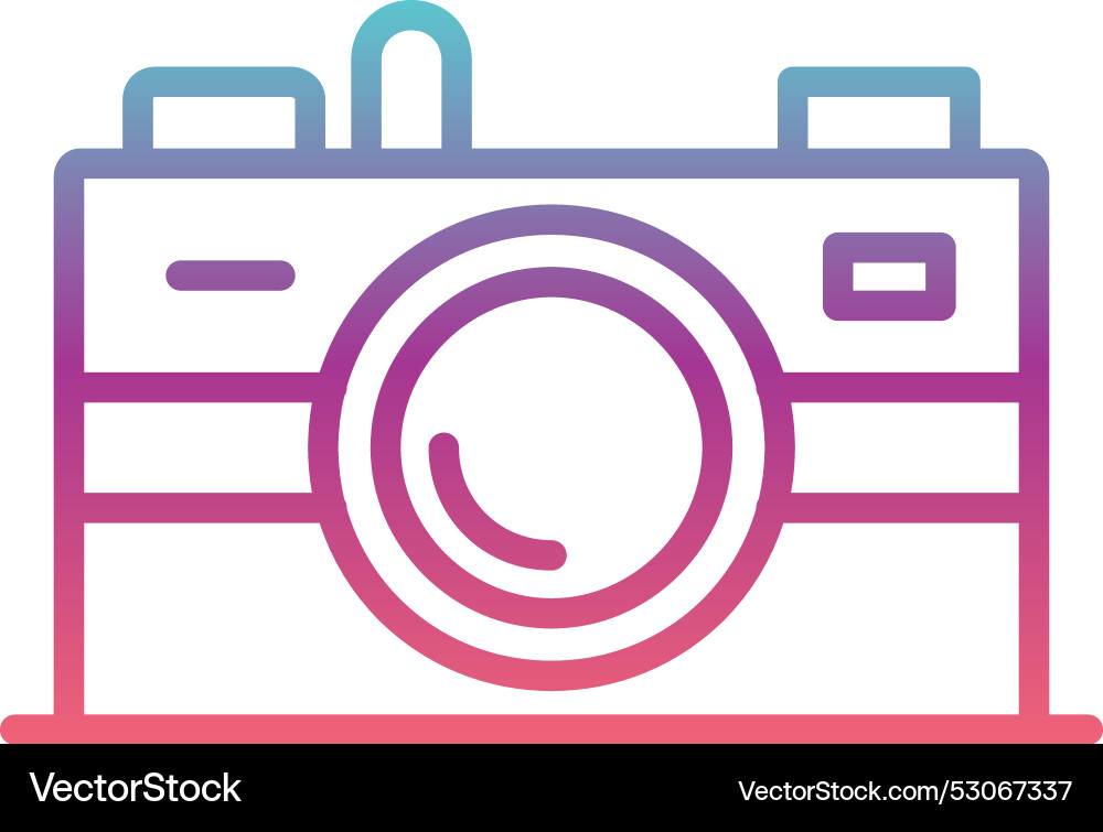 Camera line gradient design Vector Image