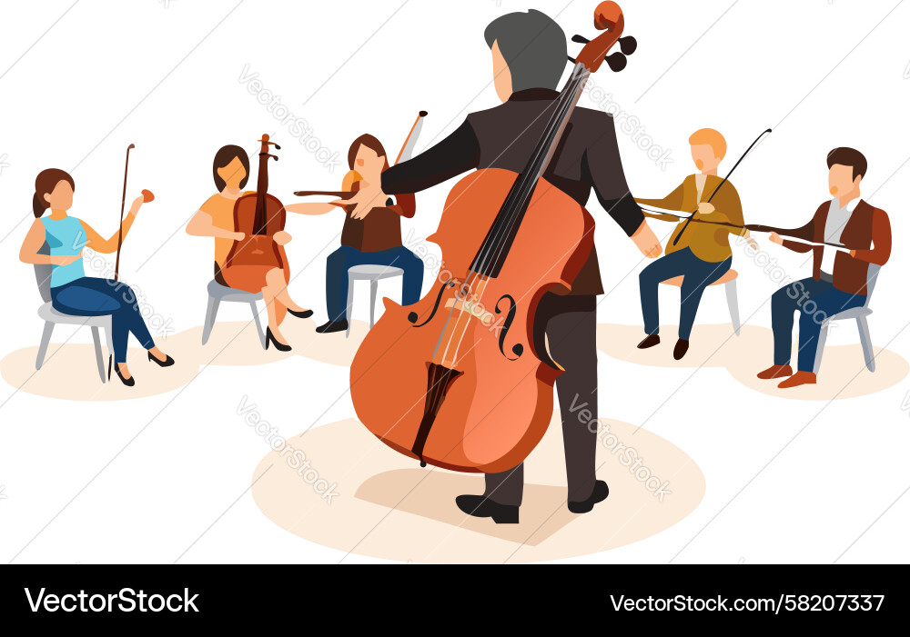 Classical String Quartet Vector Image