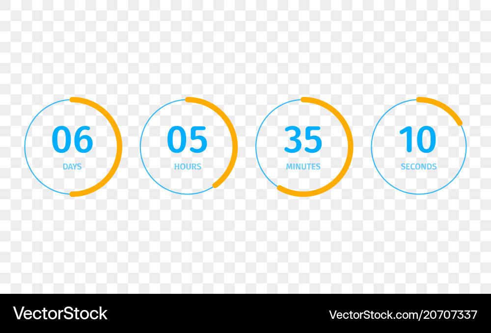 Countdown clock counter digital timer Countdown clock counter digital timer Vector Image