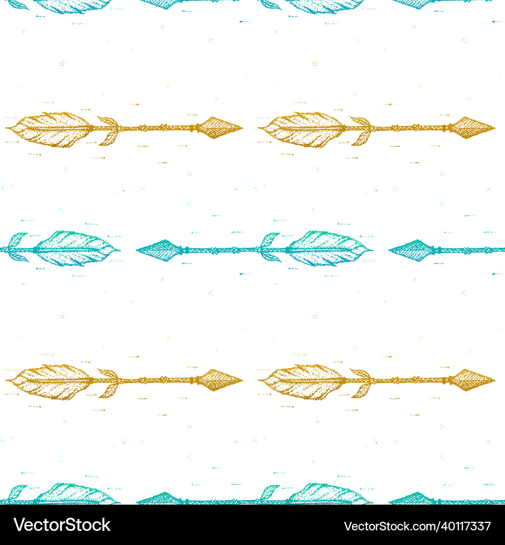 Dotwork arrow seamless pattern Dotwork arrow seamless pattern vector image