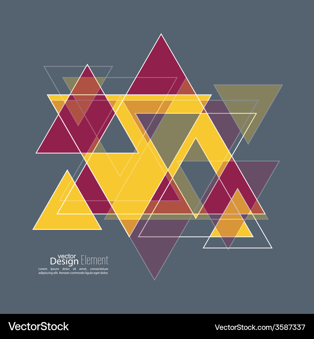 Geometric Triangle Background Vector Image