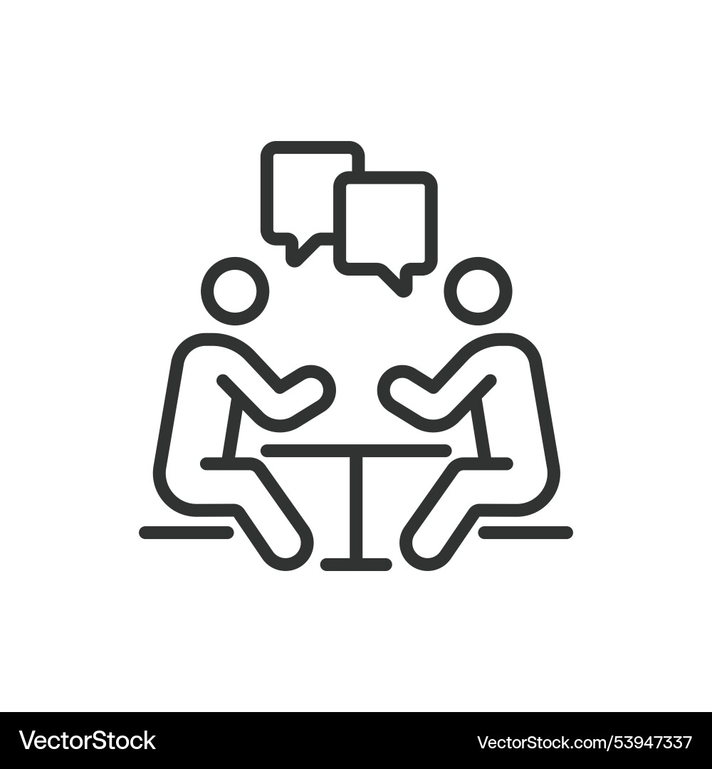 Job interview in line design Job interview in line design vector image