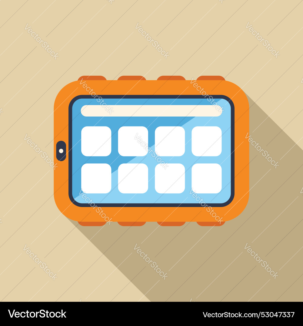 Modern tablet with blank screen displaying apps Modern tablet with blank screen displaying apps vector image