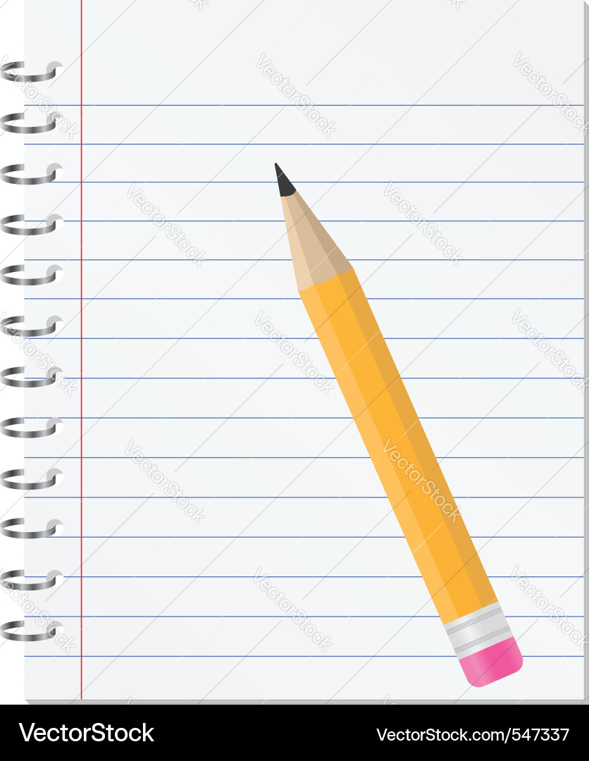 Paper notebook vector image