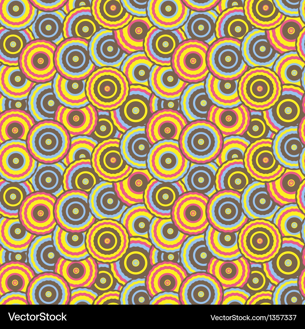 Retro Colorful Circle Pattern vector image