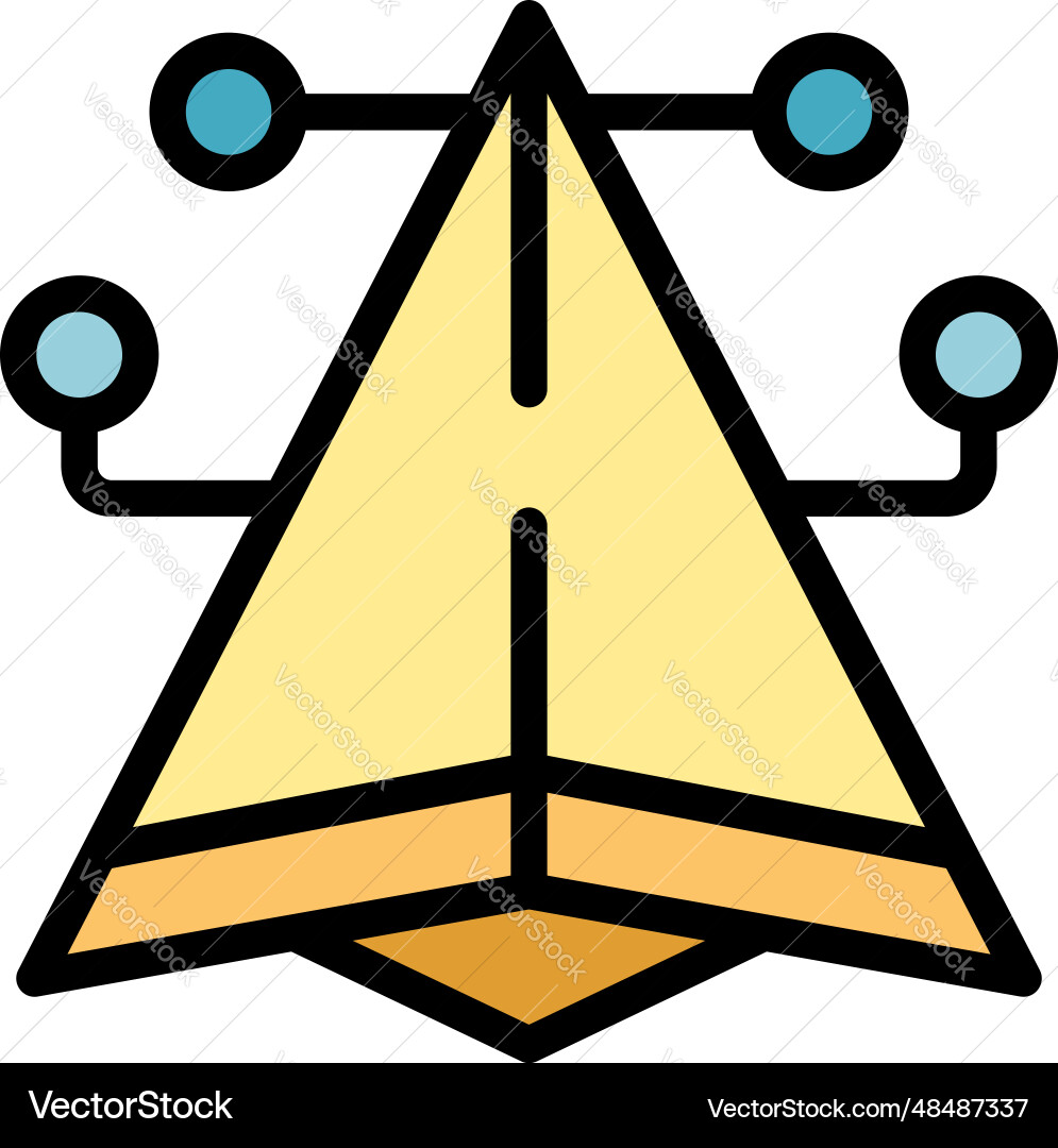 Scheme key point icon flat Scheme key point icon flat vector image