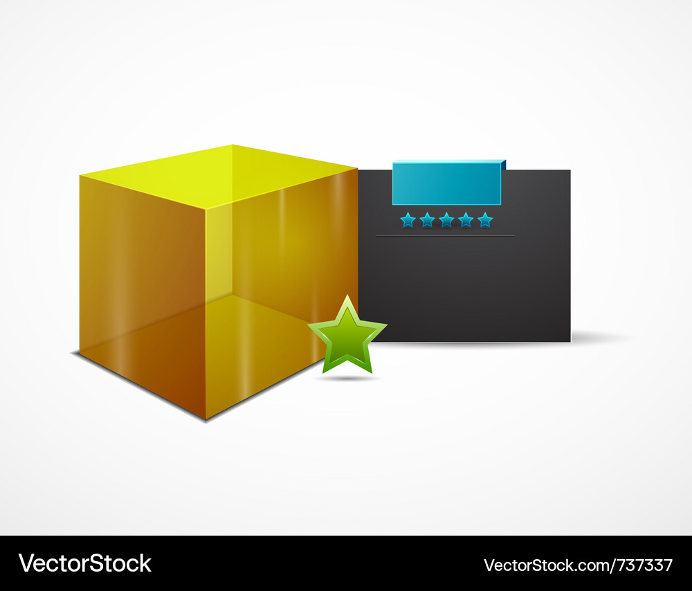 Web box design template Vector Image