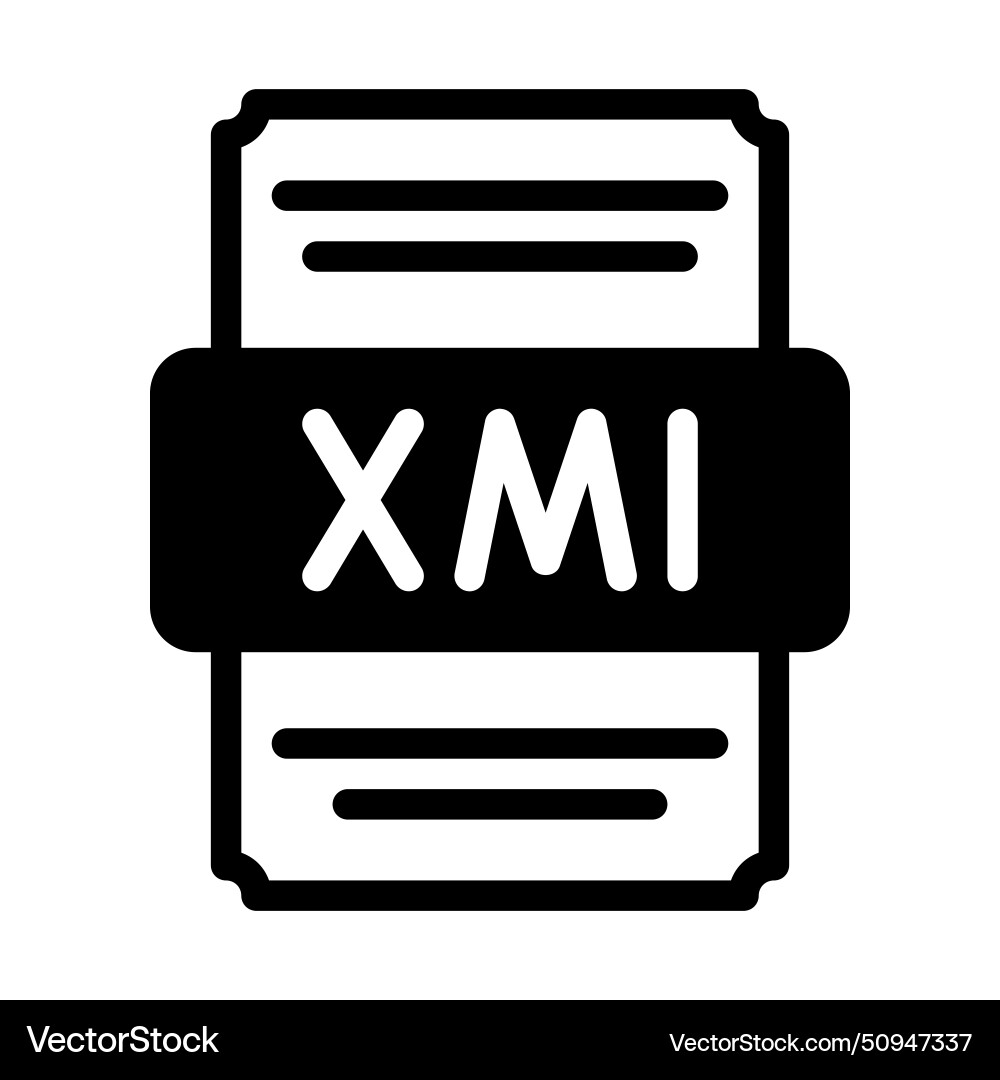 Xml spreadsheet file icon with black fill design Xml spreadsheet file icon with black fill design vector image